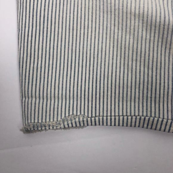 Madewell Distressed Railroad Striped Shorts - Picture 8 of 8